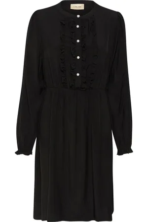 Cream Femme, Robes, Noir, Taille: 42 FR Robe Noire avec Volants