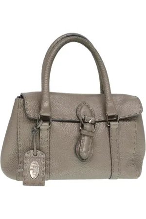 Fendi Femme, Pre-owned, Gris, Taille: ONE Size Pre-owned Cuir sacs-fendi