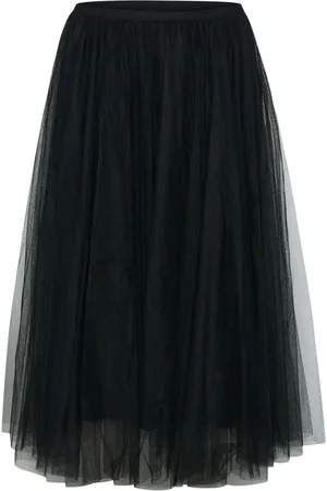 Cream Femme, Jupes, Noir, Taille: 42 FR Jupe en Mesh avec Couches et Volume