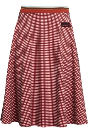 Marni Femme, Jupes, Rouge, Taille: 38 FR Jupe Midi à Carreaux