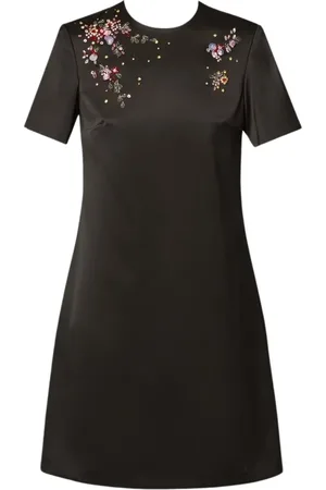 Erdem Femme, Robes, Noir, Taille: 42 FR Robe Mini Colorée avec Pierres