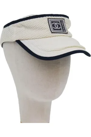 CHANEL Unisex, Pre-owned, Blanc, Taille: ONE Size Pre-owned Coton chapeaux