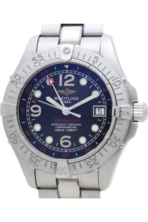 Breitling Pre-owned Homme, Pre-owned, Bleu, Taille: ONE Size Pre-owned Acier inoxydable montres