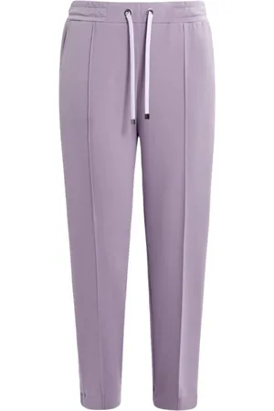 Persona by Marina Rinaldi Femme, Pantalons, Violet, Taille: 36 FR Pantalon Jogger Élégant avec Bandes en Satin