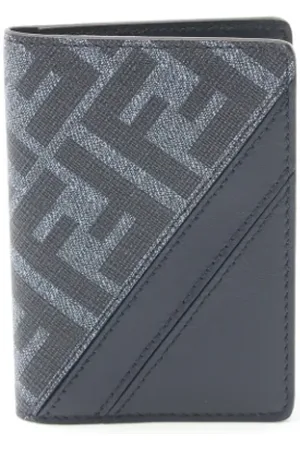 Fendi Homme, Pre-owned, Bleu, Taille: ONE Size Pre-owned Coated canvas petite-maroquinerie