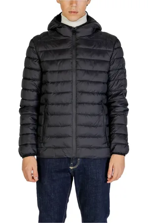 GIANNI LUPO Homme, Vestes, Noir, Taille: M Veste à Capuche à Fermeture Éclair Noire
