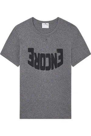 Courrèges Homme, Tops, Gris, Taille: L T-shirts et polos avec logo brodé