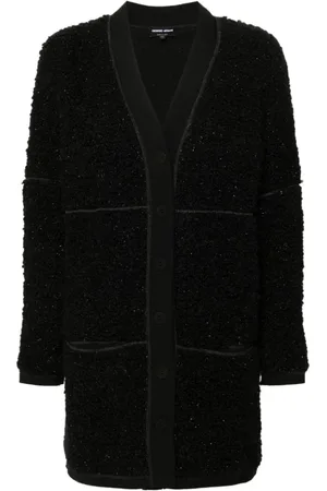 Giorgio Armani Femme, Pulls, Noir, Taille: 38 FR Pull Boucle Noir Détail Métallique