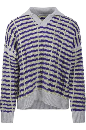 BONSAI Homme, Pulls, Multicolore, Taille: S Polo Tricot Multicolore Coupe Oversize