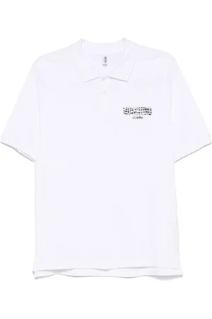 Moschino Homme, Tops, Blanc, Taille: S Polo à logo blanc