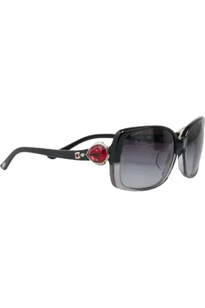 Bvlgari Femme, Pre-owned, Noir, Taille: ONE Size Pre-owned Plastique lunettes-de-soleil