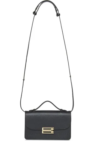 Victoria Beckham Femme, Sacs, Noir, Taille: ONE Size Sac bandoulière en cuir noir avec boucle B