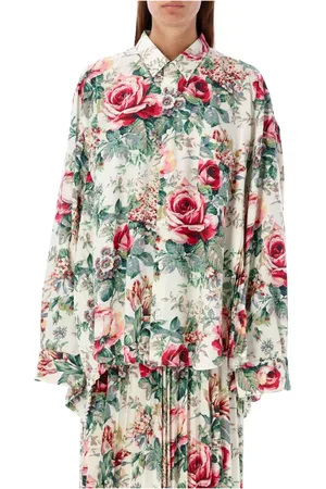 JUNYA WATANABE Femme, Blouses et Chemises, Multicolore, Taille: 38 FR Chemise Oversize à Imprimé Floral