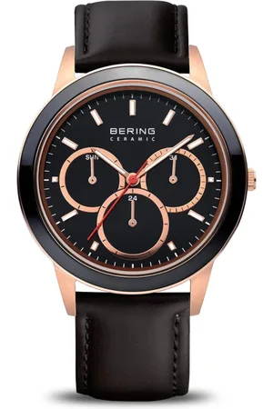 Bering Unisex, Accessoires, Noir, Taille: ONE Size Montre Unisexe Céramique 40 mm Bracelet Acier Inoxydable, Céramique Argent Brillant 33840-446