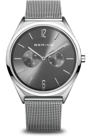 Bering Unisex, Accessoires, Gris, Taille: ONE Size Montre unisexe Ultra Slim bracelet milanais bracelet 17140-009