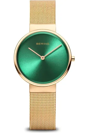 Bering Femme, Accessoires, Jaune, Taille: ONE Size Montre pour Femme Classic 31 mm Bracelet Milanais 14531-338