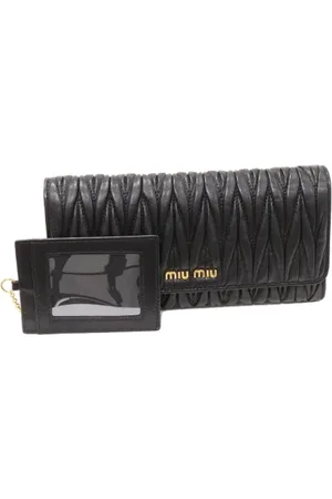 Miu Miu Femme, Pre-owned, Noir, Taille: ONE Size Pre-owned Cuir petite-maroquinerie