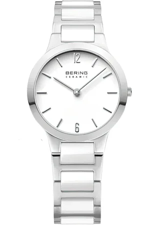 Bering Femme, Accessoires, Gris, Taille: ONE Size Montre en céramique pour femme 29 mm Bracelet en acier inoxydable avec éléments en céramique 30329-754