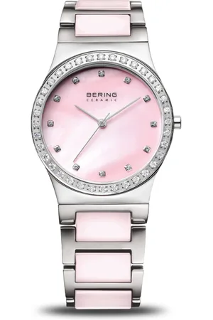 Bering Femme, Accessoires, Gris, Taille: ONE Size Montre Femme Céramique 35 mm Bracelet Acier Inoxydable, Céramique 32435-999