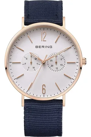 Bering Homme, Accessoires, Jaune, Taille: ONE Size Montre pour homme Classic 40 mm 3 ATM Verre saphir Design fin 14240-864