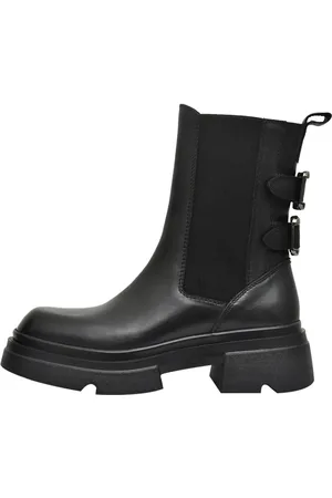 Emanuélle vee Femme, Chaussures, Noir, Taille: 36 EU Bottes de Motardes Noires pour Femmes