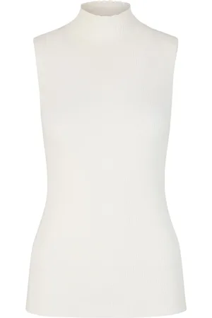 JOOP! Femme, Tops, Blanc, Taille: 42 FR Haut tricot blanc à col haut