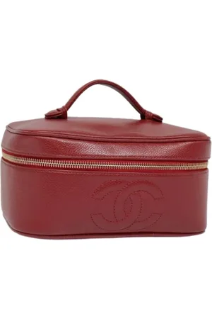 CHANEL Femme, Pre-owned, Rouge, Taille: ONE Size Pre-owned Cuir trousses-de-toilette