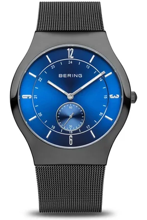 Bering Homme, Accessoires, Noir, Taille: ONE Size Montre pour homme Collection Classic Bracelet en acier inoxydable et verre saphir 40mm 11940-227