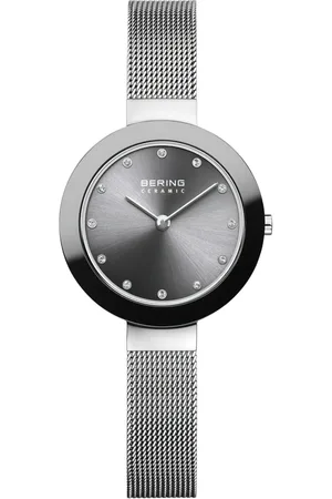 Bering Femme, Accessoires, Gris, Taille: ONE Size Montre en céramique pour femme 29 mm bracelet milanais 11429-389