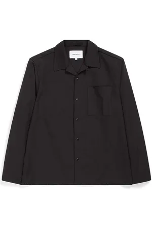 Norse projects Homme, Chemises, Noir, Taille: S Chemise Noire à Manches Longues en Twill avec Solotex®