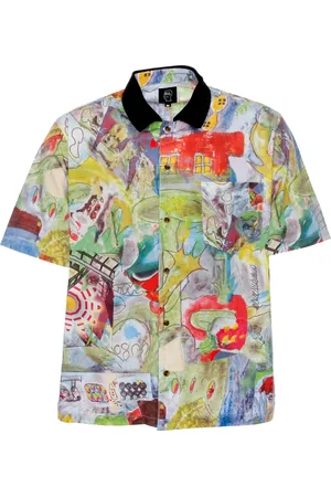Brain Dead Homme, Chemises, Multicolore, Taille: M Chemise Leomis World