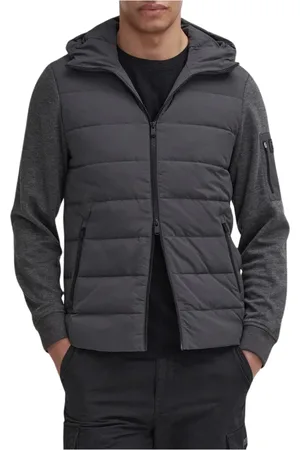Barbour Homme, Vestes, Noir, Taille: M Sweat à capuche matelassé Stanley Charbon