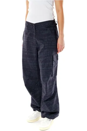 Daily paper Femme, Pantalons, Bleu, Taille: 40 FR Pantalon Parachute Imprimé avec Taille Ajustable