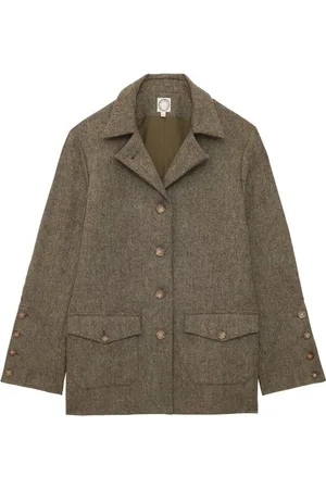 Inès de la Fressange Femme, Vestes, Vert, Taille: 40 FR Jil mottled wool jacket