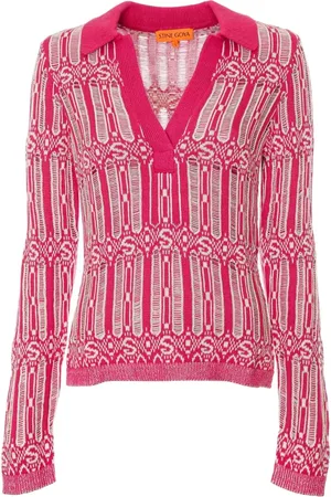 STINE GOYA Femme, Pulls, Multicolore, Taille: 42 FR Pull en tricot à col ouvert