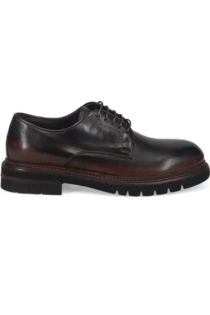 Calpierre Homme, Chaussures, Brun, Taille: 44 EU Derby Plats Marron Lacets