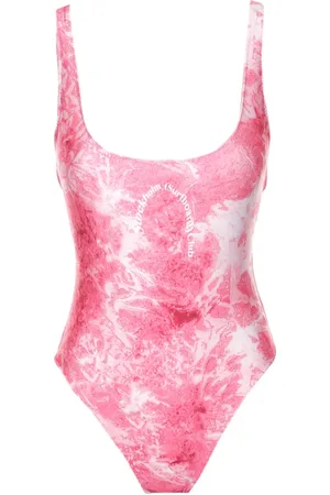 Stockholm Surfboard Club Femme, Maillots de bain, Rose, Taille: 38 FR Maillot de bain dos ouvert avec logo