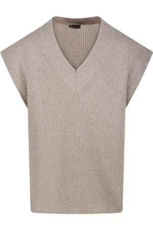 A PAPER KID Homme, Pulls, , Taille: M Gilet Sable pour Homme