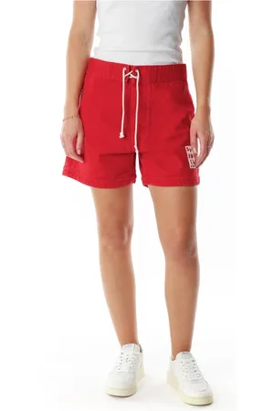Stockholm Surfboard Club Femme, Shorts, Rouge, Taille: 36 FR Shorts en coton avec cordon de serrage
