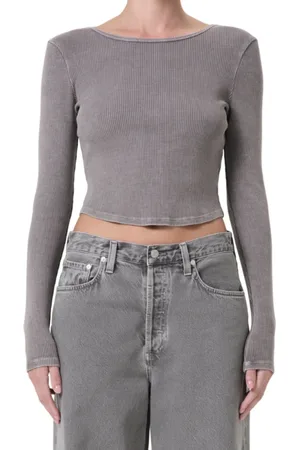 AGOLDE Femme, Tops, Gris, Taille: 42 FR Combo T-shirt et Polo élégant