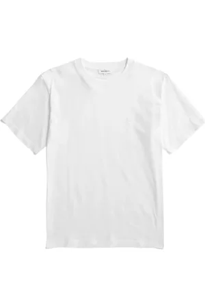 Norse projects Homme, Tops, Blanc, Taille: L Logo Brodé T-shirt en Coton