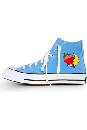 Sky High Farm Homme, Chaussures, Bleu, Taille: 41 EU Vintage Star High-Top Baskets