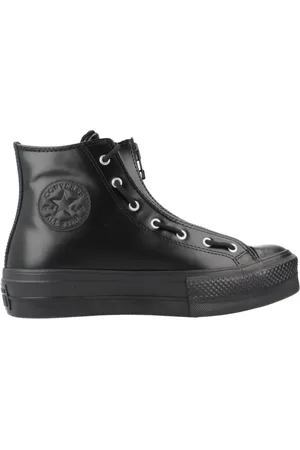 Converse Femme, Chaussures, Noir, Taille: 36 1/2 EU Bottes à Lacets Élégantes pour Femmes