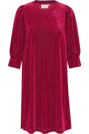 Kaffe Femme, Robes, Rouge, Taille: 40 FR Robe Courte Rayée Rouge
