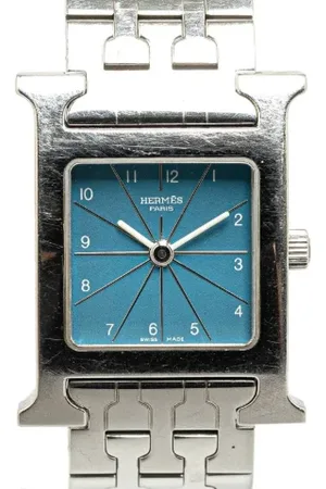 Hermès Femme, Pre-owned, Bleu, Taille: ONE Size Pre-owned Metal montres