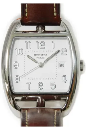 Hermès Femme, Pre-owned, Blanc, Taille: ONE Size Pre-owned Acier inoxydable montres