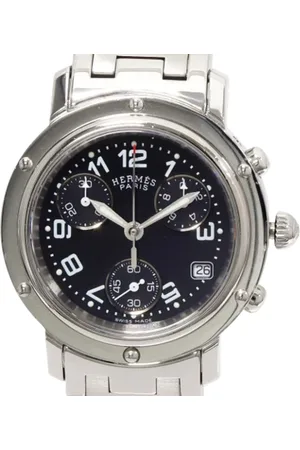Hermès Femme, Pre-owned, Noir, Taille: ONE Size Pre-owned Metal montres