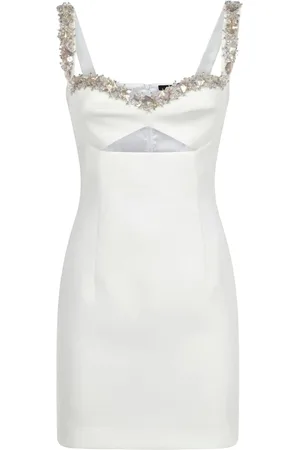 AMEN Femme, Robes, Blanc, Taille: 36 FR Bandeau en Cristal Accessoire