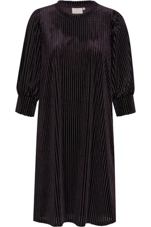 Kaffe Femme, Robes, Violet, Taille: 44 FR Robe Courte Rayée Aube Violette