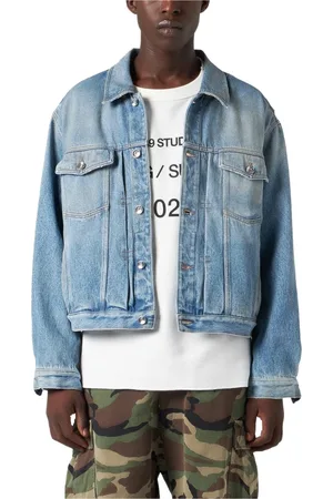 1989 STUDIO Homme, Vestes, Bleu, Taille: S Veste en jean pour des tenues élégantes